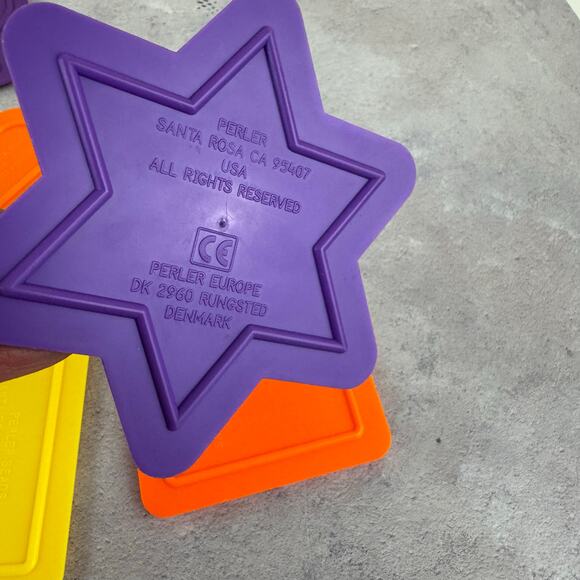 Perler Beads Pegboards Lot Of 11 With 1 Unbranded Various Shapes - Picture 4 of 7